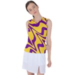 Waves Pattern Lines Wiggly Women s Sleeveless Sports Top