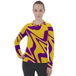 Waves Pattern Lines Wiggly Women s Pique Long Sleeve T-Shirt