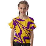 Waves Pattern Lines Wiggly Kids  Cut Out Flutter Sleeves