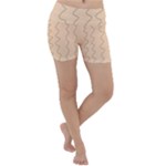 Lines Pattern Wiggly Minimal Print Lightweight Velour Yoga Shorts