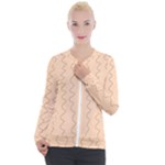 Lines Pattern Wiggly Minimal Print Casual Zip Up Jacket