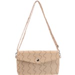 Lines Pattern Wiggly Minimal Print Removable Strap Clutch Bag