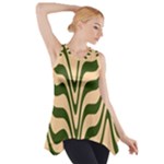 Swirl Pattern Abstract Marble Side Drop Tank Tunic