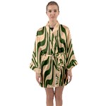 Swirl Pattern Abstract Marble Long Sleeve Satin Kimono