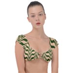 Swirl Pattern Abstract Marble Cap Sleeve Ring Bikini Top