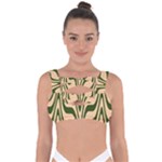 Swirl Pattern Abstract Marble Bandaged Up Bikini Top