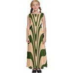 Swirl Pattern Abstract Marble Kids  Satin Sleeveless Maxi Dress