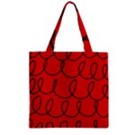 Red Background Wallpaper Zipper Grocery Tote Bag