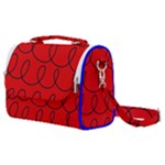 Red Background Wallpaper Satchel Shoulder Bag