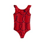 Red Background Wallpaper Kids  Frill Swimsuit