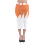 Orange Background Halloween Midi Pencil Skirt
