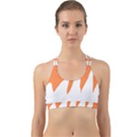 Orange Background Halloween Back Web Sports Bra