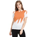 Orange Background Halloween Women s Short Sleeve Rash Guard