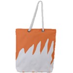 Orange Background Halloween Full Print Rope Handle Tote (Large)