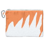 Orange Background Halloween Canvas Cosmetic Bag (XL)