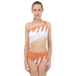 Orange Background Halloween Spliced Up Two Piece Swimsuit
