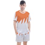 Orange Background Halloween Men s Mesh T-Shirt and Shorts Set