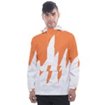 Orange Background Halloween Men s Front Pocket Pullover Windbreaker