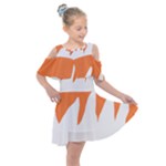 Orange Background Halloween Kids  Shoulder Cutout Chiffon Dress