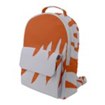 Orange Background Halloween Flap Pocket Backpack (Large)