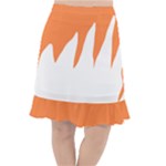 Orange Background Halloween Fishtail Chiffon Skirt