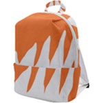 Orange Background Halloween Zip Up Backpack