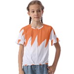 Orange Background Halloween Kids  Cuff Sleeve Scrunch Bottom T-Shirt