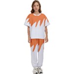 Orange Background Halloween Kids  T-Shirt and Pants Sports Set
