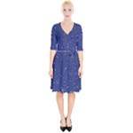 Texture Grunge Speckles Dots Wrap Up Cocktail Dress