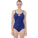 Texture Grunge Speckles Dots Cut Out Top Tankini Set