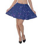 Texture Grunge Speckles Dots Velvet Skater Skirt
