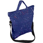 Texture Grunge Speckles Dots Fold Over Handle Tote Bag