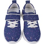 Texture Grunge Speckles Dots Kids  Velcro Strap Shoes