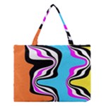 Liquid Warp Background Orange Blue Medium Tote Bag