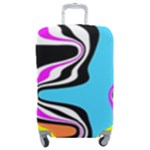 Liquid Warp Background Orange Blue Luggage Cover (Medium)