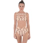 Print Pattern Minimal Tribal Bandaged Up Bikini Set 