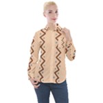 Print Pattern Minimal Tribal Women s Long Sleeve Pocket Shirt