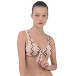 Print Pattern Minimal Tribal Front Tie Bikini Top