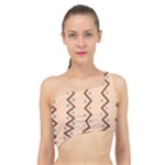 Print Pattern Minimal Tribal Spliced Up Bikini Top 