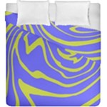Blue Green Abstract Duvet Cover Double Side (King Size)