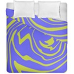 Blue Green Abstract Duvet Cover Double Side (California King Size)