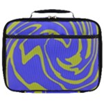 Blue Green Abstract Full Print Lunch Bag