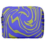 Blue Green Abstract Make Up Pouch (Large)