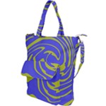 Blue Green Abstract Shoulder Tote Bag