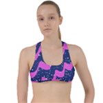 Texture Watercolour Liquify Criss Cross Racerback Sports Bra