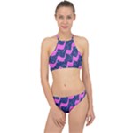 Texture Watercolour Liquify Halter Bikini Set
