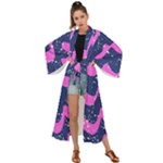 Texture Watercolour Liquify Maxi Kimono