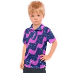 Texture Watercolour Liquify Kids  Polo T-Shirt