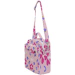 Flower Heart Print Pattern Pink Crossbody Day Bag