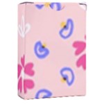 Flower Heart Print Pattern Pink Playing Cards Single Design (Rectangle) with Custom Box